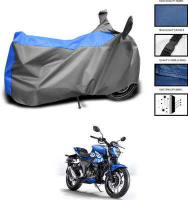 GOSHIV-car and bike accessories Waterproof Two Wheeler Cover for Suzuki(Gixxer 250, Grey, Blue)