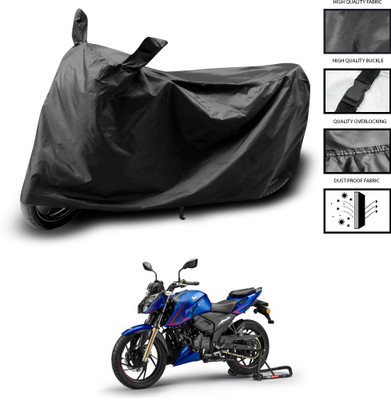 CODOKI Waterproof Two Wheeler Cover for TVS(Apache RTR 200, Black)
