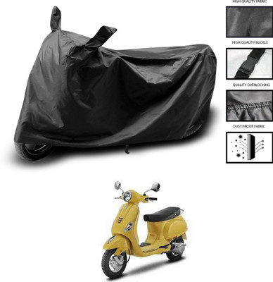 PAGORA Waterproof Two Wheeler Cover for Piaggio(Vespa LX 125, Black)