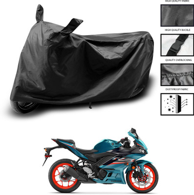 PAGORA Waterproof Two Wheeler Cover for Yamaha(YZF-R1, Black)