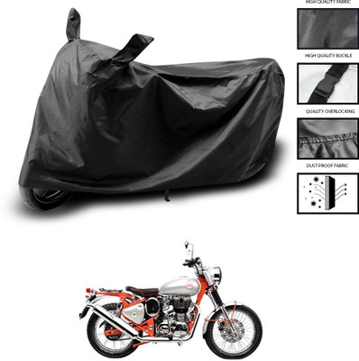 CODOKI Waterproof Two Wheeler Cover for Royal Enfield(Bullet Trials 350, Black)