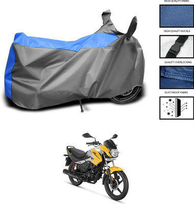CODOKI Waterproof Two Wheeler Cover for Hero(Passion Plus, Grey, Blue)