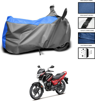 PAGORA Waterproof Two Wheeler Cover for Hero(Glamour i3s, Grey, Blue)