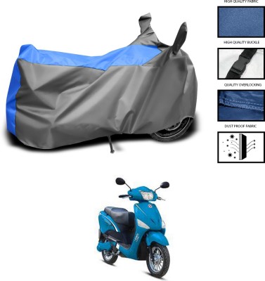 CODOKI Waterproof Two Wheeler Cover for Hero(Electric Optima Plus, Grey, Blue)