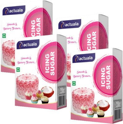 AACTUALA Icing Sugar Powder For Baking - Pack of 4 Icing Sugar Powder(4 x 100 g)