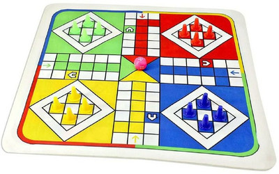Dherik Tradworld New PVC Laminated 3 in 1 Ludo, Chess and Snake Board Game Money & Assets Board Game