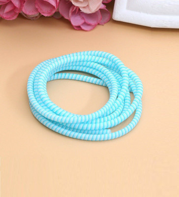 BLEY Spiral Cable Protector (Pack Of 2) 1 Meters Each-Full Size Light Blue Cable Protector(Blue)