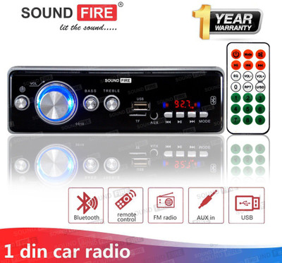 SOUND FIRE SF-0010 (SILVER) BLUETOOTH/USB/SD/AUX/FM/MP3 Car Stereo(Single Din)