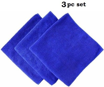 household hub Highly Absorbent Dual Sided, Extra Thick Microfiber Cloth 300 GSM Pack of 3 Wet and Dry Microfiber Cleaning Cloth(3 Units)