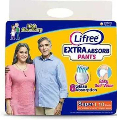 LIFREE Large-10 Adult Diapers - L(10 Pieces)