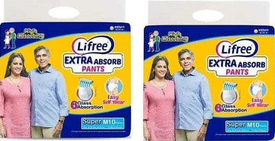 LIFREE Medium -10 Pack of 2 Adult Diapers - M(20 Pieces)