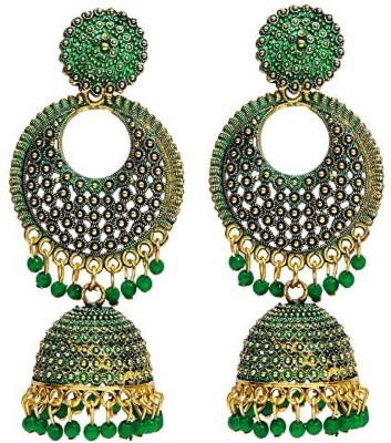 Mehpriye Sizzling Chunky Gold Plated Colorfull Beads Round Beads Alloy Drops & Danglers