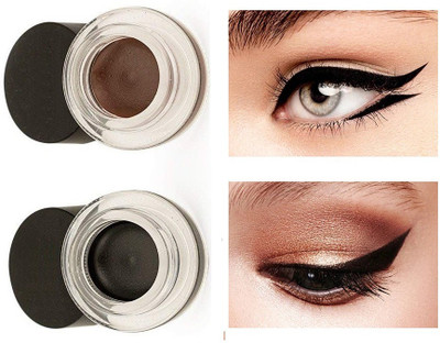 YAWI best color long lasting water proof eye liner 6.4 g(black, brown)