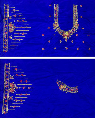 VLIPCARTZ Pure Silk Embroidered Blouse Material