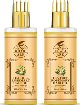 Khadi Ark Tea Tree Rosemary Hair Oil For Strong Healthy Hair Growth & Anti Dandruff (Pack of 2, 200 ML Each) Hair Oil(400 ml)