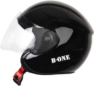TIGER ONE TIGER-ONE OPEN FACE HELMET ( SIZE : M ) Motorbike Helmet , ISI APPROVED Motorbike Helmet(Black, Z Blk)