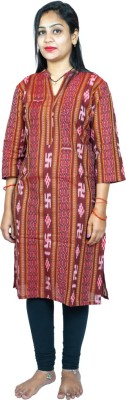 GHL GUENDICHAHAAT LLP Women Woven Design A-line Kurta(Maroon)