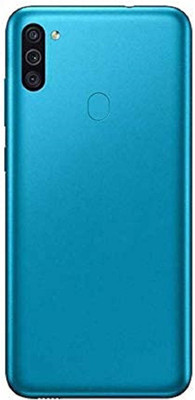 AceKing Back Panel Cover with Side Keys Button & Camera Glass Lens with Samsung Galaxy M11 Back Panel(Blue)