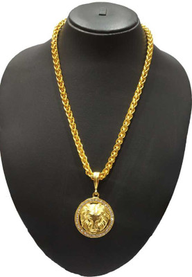 LABHUBAMON Pendant set chain for man and for boy Gold-plated Plated Copper Chain Set