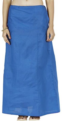 gosulbra fashion Saree Petticoat ( Waist-40 inch, Length-37 inch) Peacock Blue Cotton Blend Petticoat(Free)