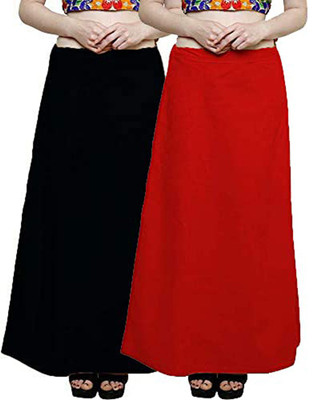 gosulbra fashion Saree Petticoat Pack of 2 ( Waist-40 inch, Length-37 inch) Cotton Blend Petticoat(Free)