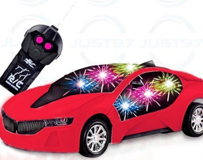 Kid Kraze Wireless Remote Control Fast Modern Car With 3D Light48Fast CarN(Red)
