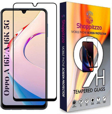 Shoppitzzo Edge To Edge Tempered Glass for Oppo A 16E/A 16K 5G/NeoShield Tempered Glass/Full Screen Coverage-Edge to Edge/9H(Pack of 1)