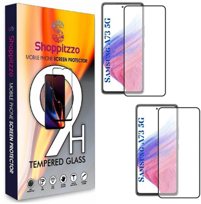 Shoppitzzo Edge To Edge Tempered Glass for SAMSUNG Galaxy A73 5G screen guard edge to edge(Pack of 2)