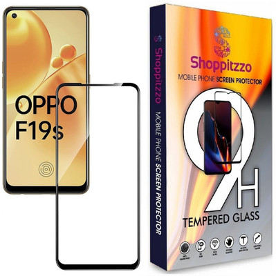 Shoppitzzo Edge To Edge Tempered Glass for Oppo F19s/F19 Pro/F19 Pro +/DuraGlass Tempered Glass/Full Screen Coverage-Edge to Edge/9H(Pack of 1)