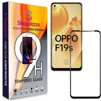 Shoppitzzo Edge To Edge Tempered Glass for Oppo F19s/F19 Pro/F19 Pro +/DuraGlass Tempered Glass/Full Screen Coverage-Edge to Edge/9H(Pack of 1)