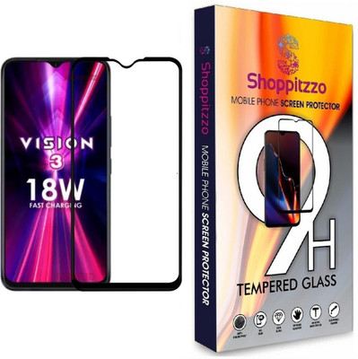 Shoppitzzo Edge To Edge Tempered Glass for Itel Vision 3/NeoShield Tempered Glass/Full Screen Coverage-Edge to Edge/9H(Pack of 1)