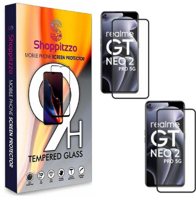 Shoppitzzo Edge To Edge Tempered Glass for realme GT Neo 2 Pro 5G/NeoShield Tempered Glass/Full Screen Coverage-Edge to Edge/9H(Pack of 2)