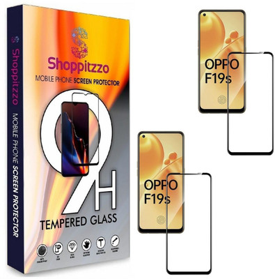 Shoppitzzo Edge To Edge Tempered Glass for Oppo F19s/F19 Pro/F19 Pro +/DuraGlass Tempered Glass/Full Screen Coverage-Edge to Edge/9H(Pack of 2)