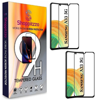 Shoppitzzo Edge To Edge Tempered Glass for SAMSUNG Galaxy A33 5G/DuraGlass Tempered Glass/Full Screen Coverage-Edge to Edge/9H(Pack of 2)