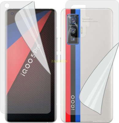 Fasheen Front and Back Screen Guard for VIVO IQOO 5 PRO 5G V2025A (Edge To Edge TPU Full Coverage)(Pack of 2)