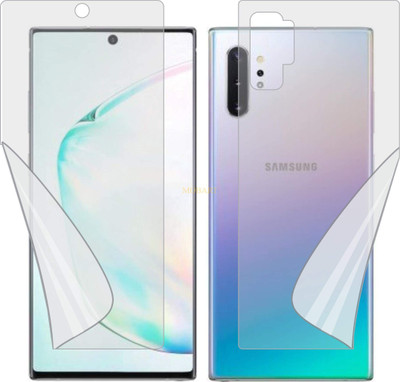 MOBART Front and Back Screen Guard for SAMSUNG GALAXY NOTE 10 PLUS (Edge To Edge TPU Full Coverage)(Pack of 2)