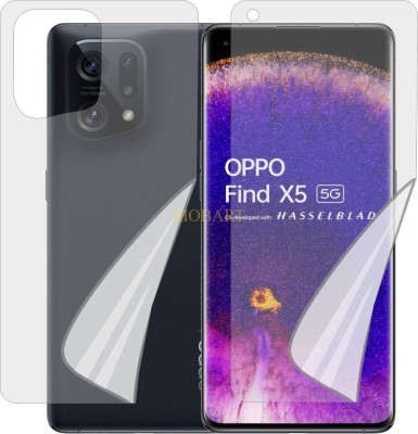 MOBART Front and Back Screen Guard for OPPO FINDX5 5G (Edge To Edge TPU Full Coverage)(Pack of 2)