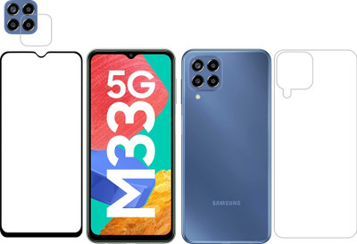 Vatsin Front and Back Tempered Glass for Samsung Galaxy M33 5G(Pack of 3)