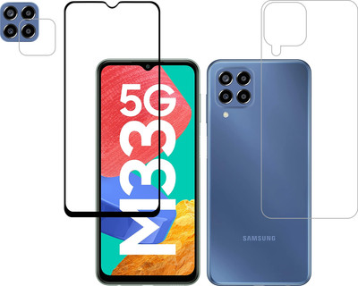 Vatsin Front and Back Tempered Glass for Samsung Galaxy M33 5G(Pack of 3)