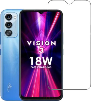 BRENZZ Tempered Glass Guard for Itel Vision 3(Pack of 1)