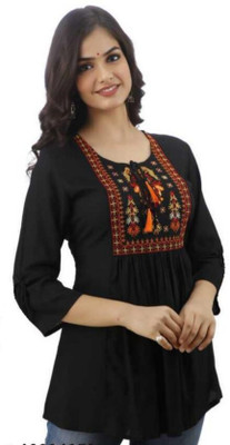 mahadevara creation Casual Embroidered Women Multicolor Top