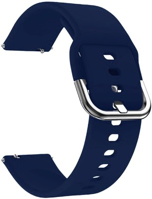 AOnes 20mm Silicone Belt Watch Strap with Metal Buckle for Zebronics Zeb-Fit 80ch Smart Watch Strap(Blue)