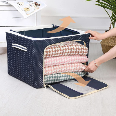 E Solutions WARDROBE ORGANISER/STORAGE BOX-035(24L) Poly-canvas Laundry Bag(Multicolor)