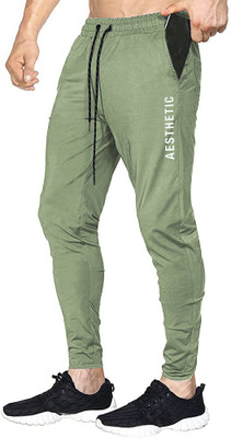 AVOLT Solid Men Light Green Track Pants