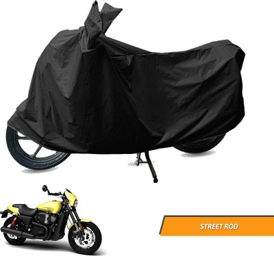 Electronic Buzzzz Two Wheeler Cover for Harley Davidson(Street Rod, Black)