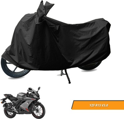 Electronic Buzzzz Two Wheeler Cover for Yamaha(YZF R15 V3.0, Black)