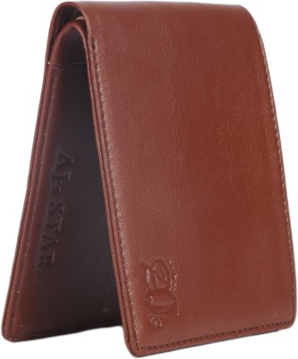 AJS STAR Men Casual Maroon Artificial Leather Wallet(6 Card Slots)