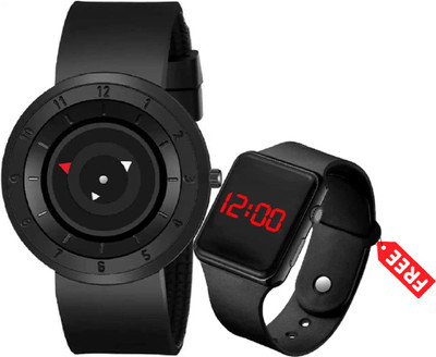 M John's ROUND DIAL SILICON STRAP + SQUARE DIGITAL LED FOR BOY' & MEN'S & KID'S Analog-Digital Watch - For Boys M John's ROUND DIAL SILICON STRAP + SQUARE DIGITAL LED FOR BOY' & MEN'S & KID'S Analog-Digital Watch - For Boys