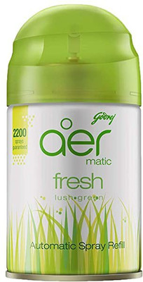 Godrej Aer Lush Green Car Freshener Automatic Spray, Refill Lush Green Refill(225 ml)