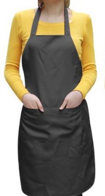 AIRWILL Cotton Home Use Apron - Free Size(Black, Single Piece)